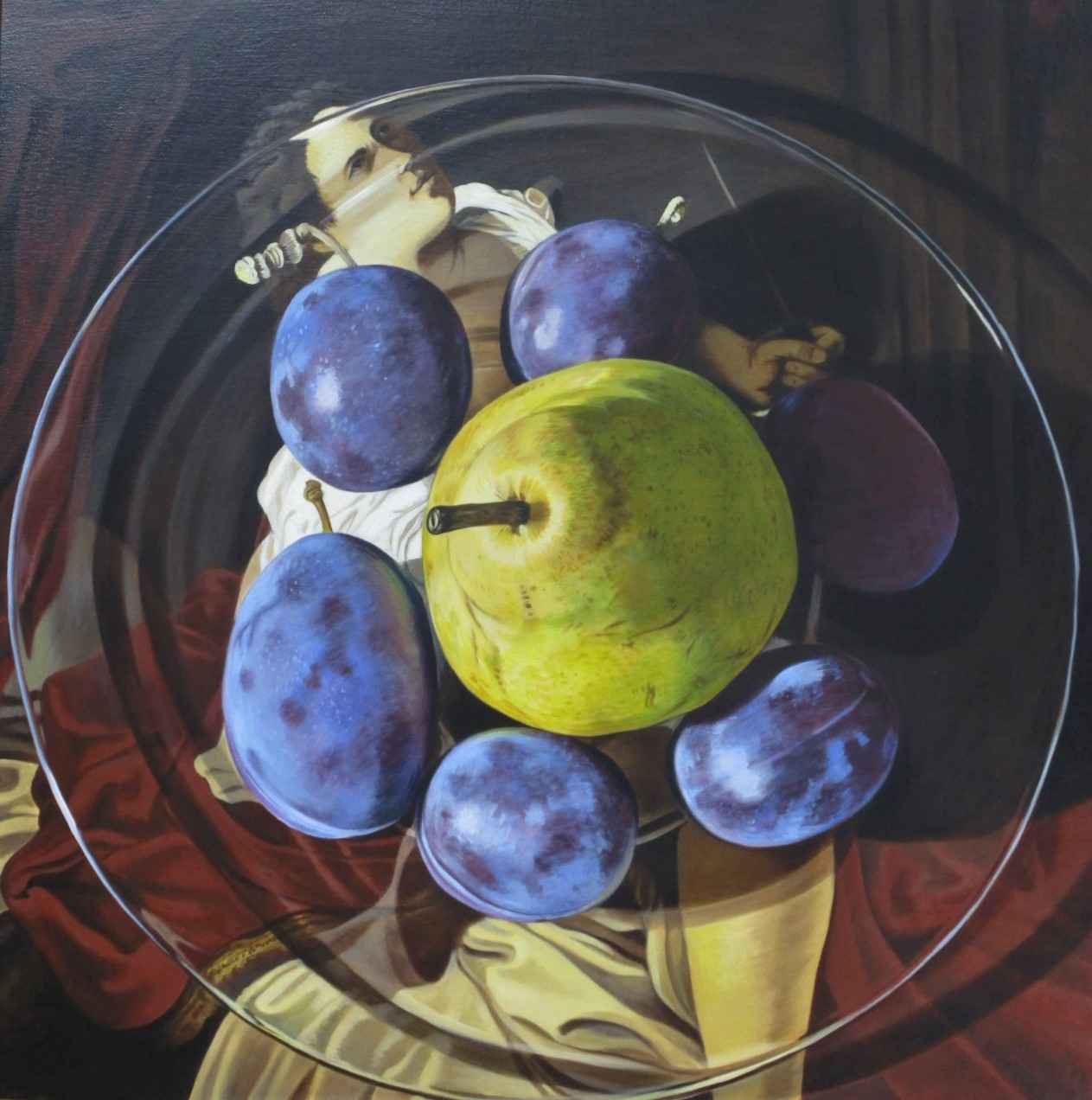 Plums and Pear, After... by  Sherrie Wolf - Masterpiece Online