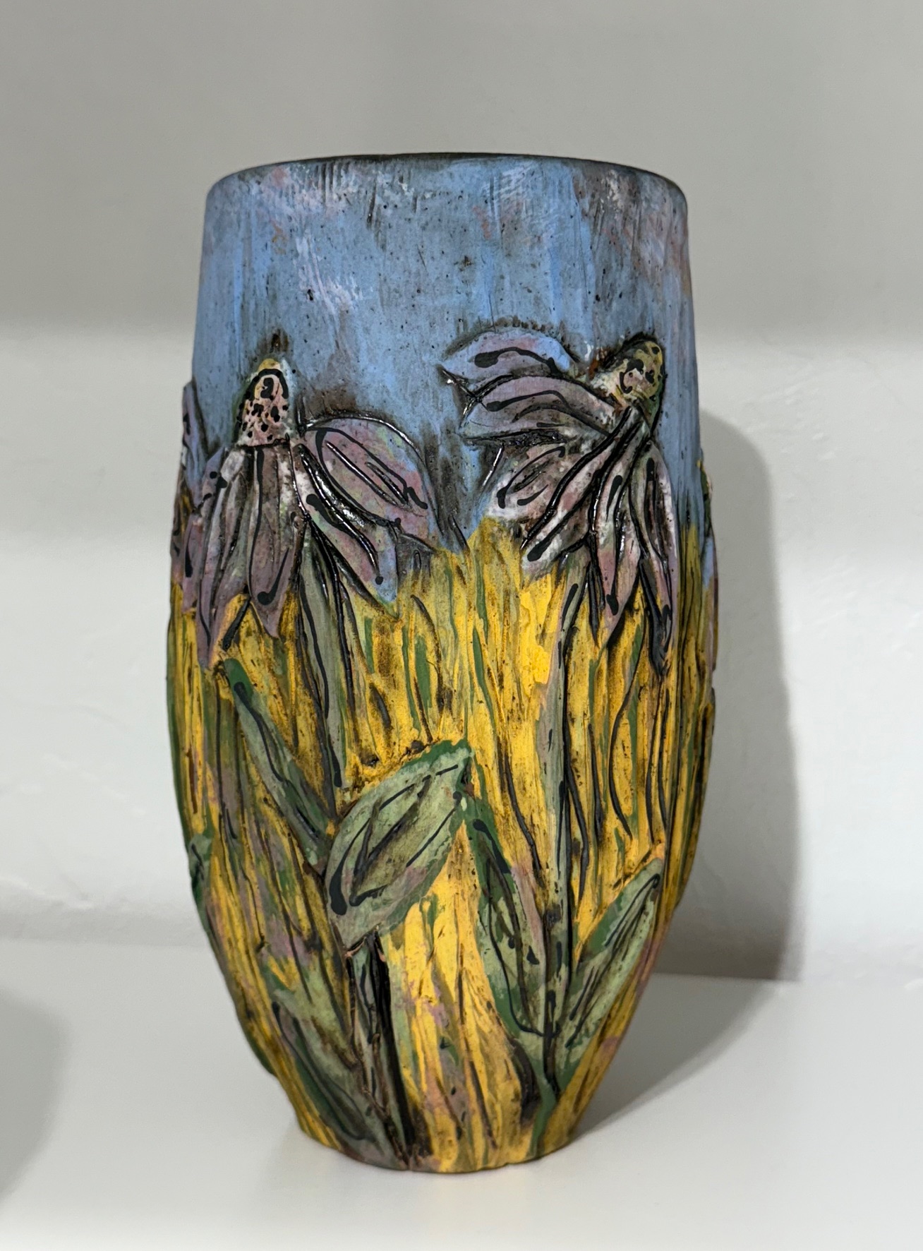 Image of Purple Coneflower Vase by Nancy Briggs