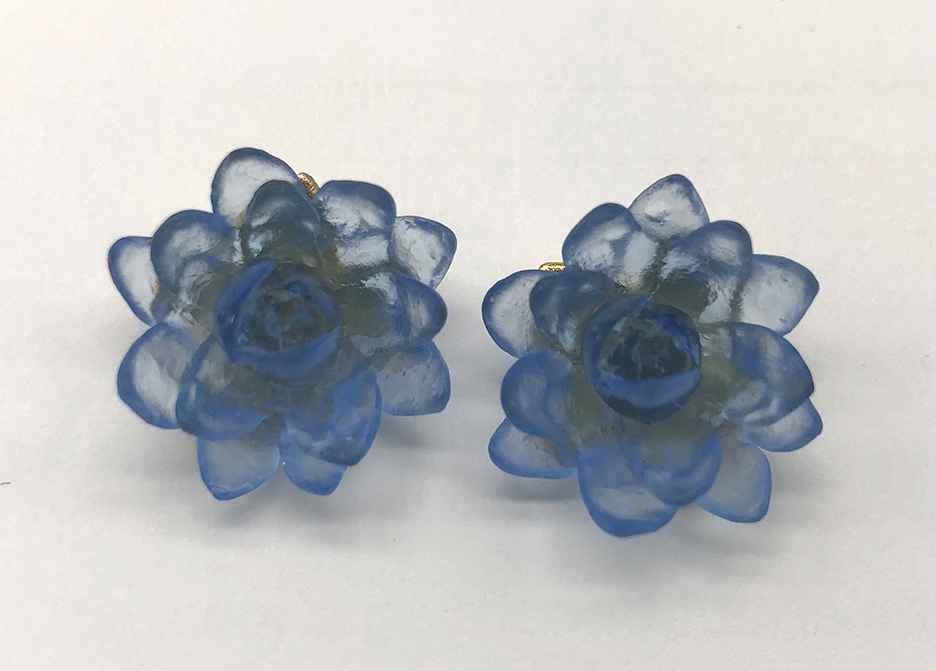 Image 1 for Lotus Flower Post Earrings 3/4 Lotus Flower Post Earrings 3/4