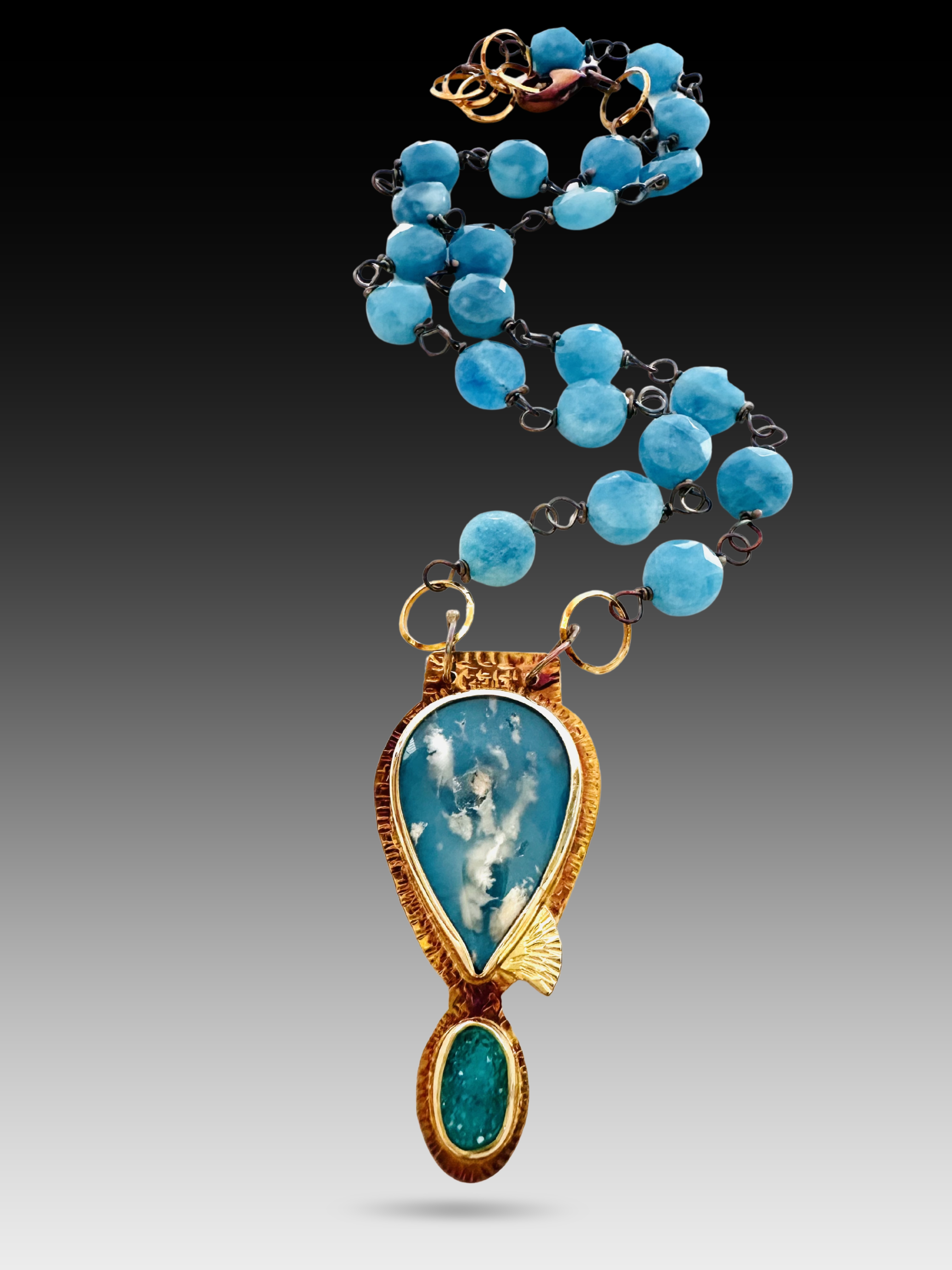 Image of Double stone necklace by Julie Shaw