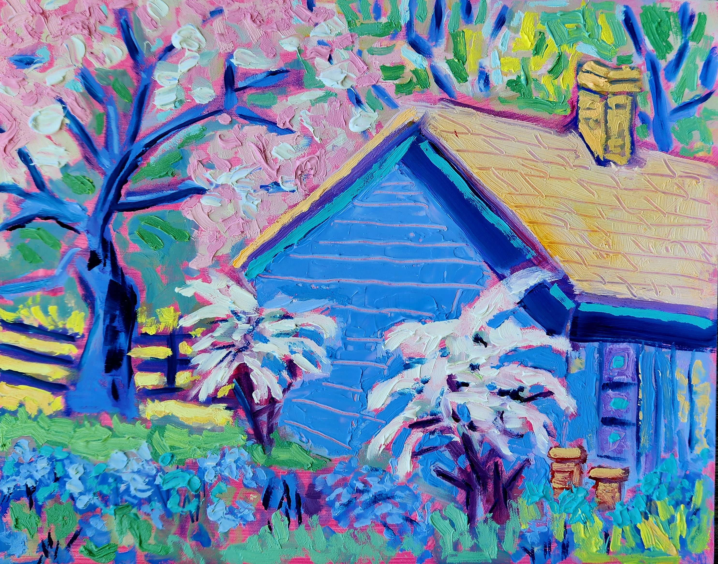 Image of Bridal Wreath & Bluebells by Susan Hale