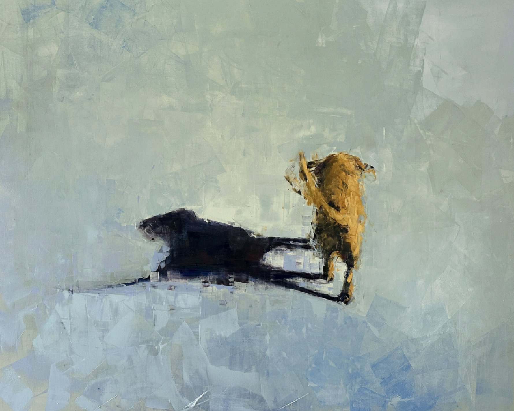 Image of Small Dog with Shadow by Rebecca Kinkead