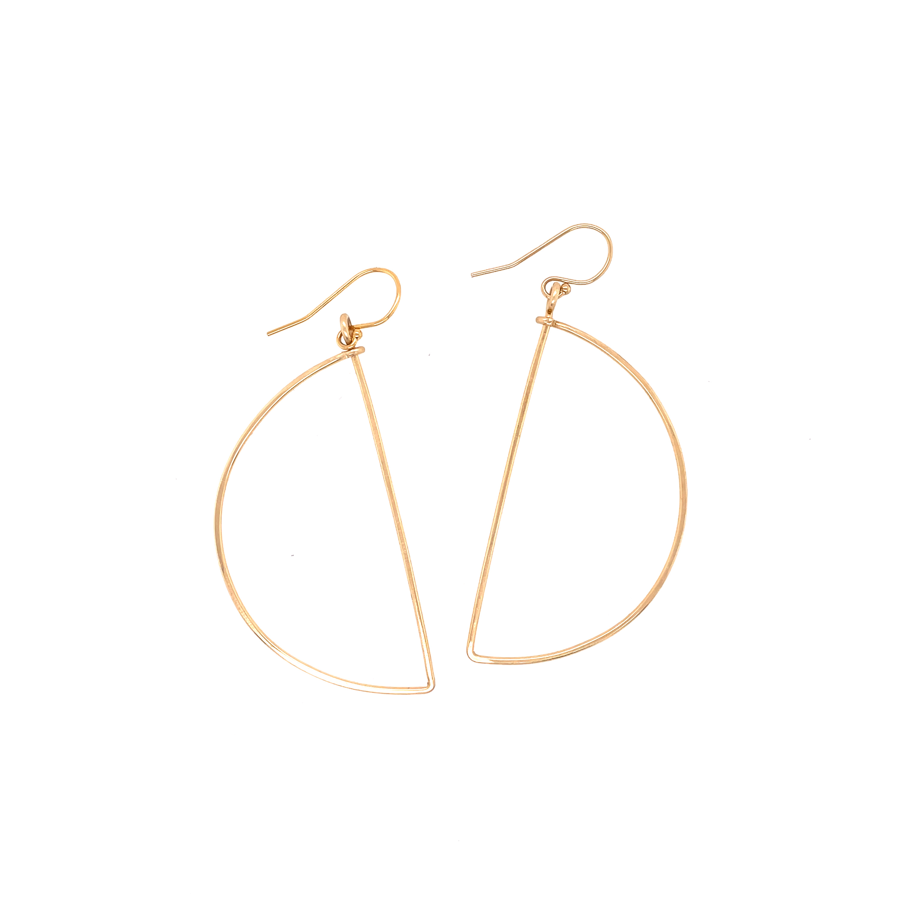 Arch Tilted Hoop Earrings - 14k Gold Fill - Trunk Show