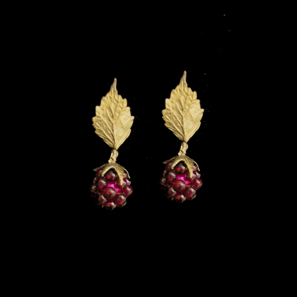 Raspberry Leaf Post Earrings