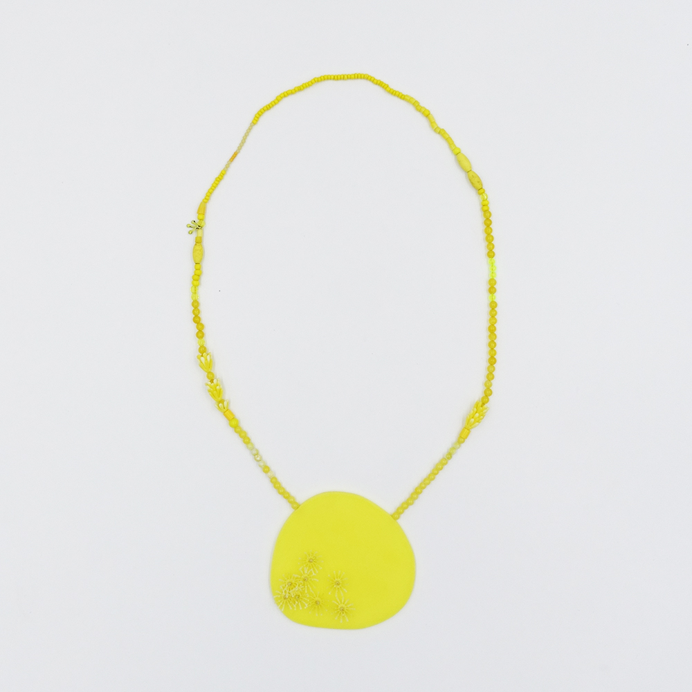 Yellow Blossom Neckpiece by Melinda Young