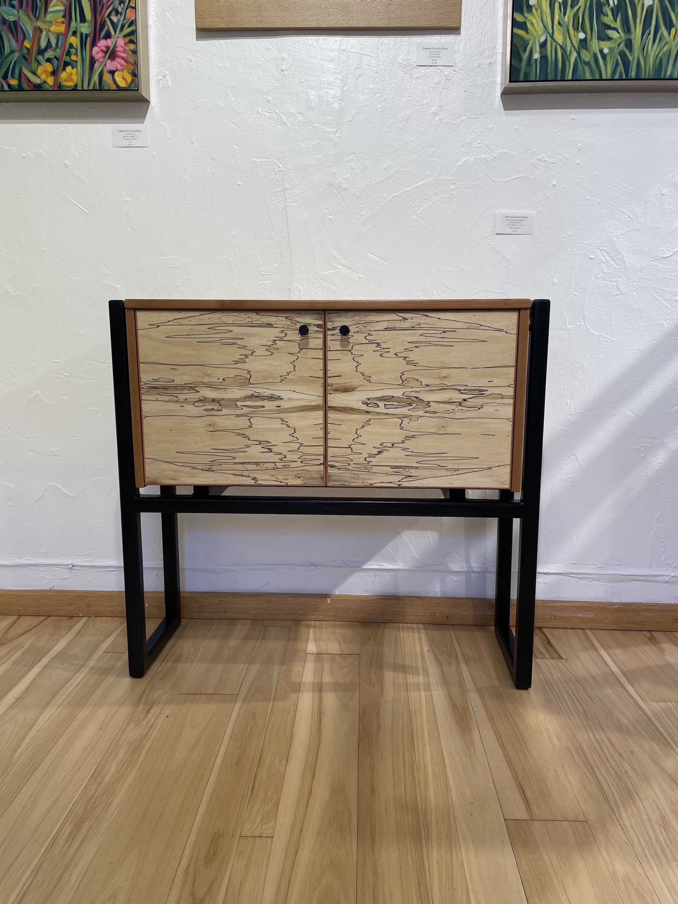 Image of Cherry and Spalted Maple Cabinet by Nathan Hatch