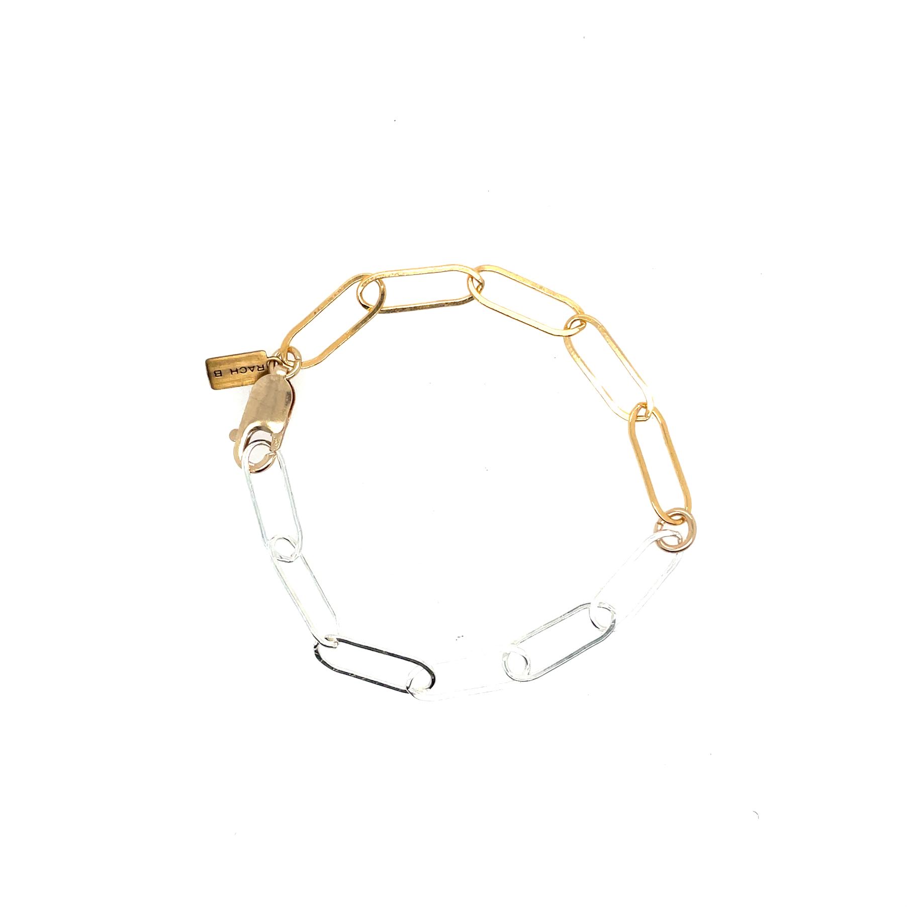 Image of Mixed Metal Paperclip Bracelet by  RACH B Jewelry