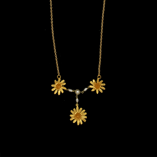 Golden Daisy Pendant
