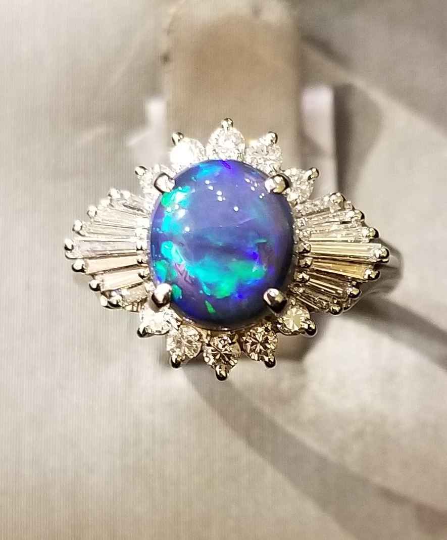 Opal Ring - Platinum by  My Jeweler - Masterpiece Online