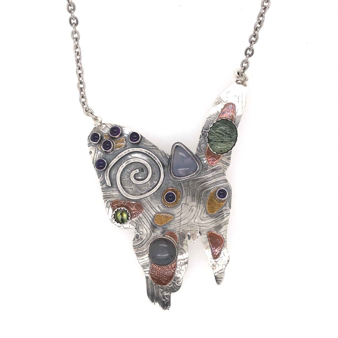 Butterfly - Moonstone, Chalcedony Agates
