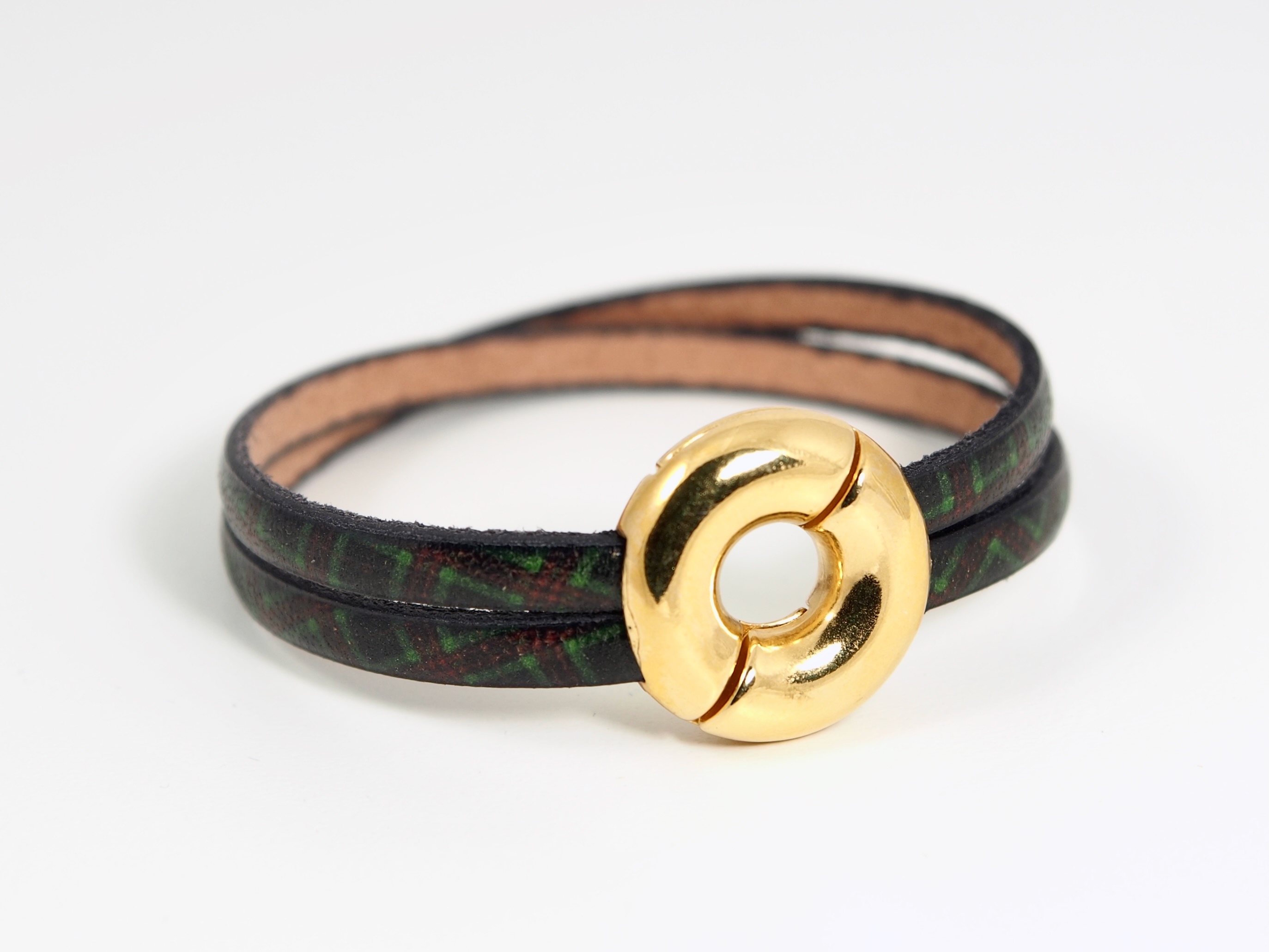 Image of Green/Red Plaid Bracelet by Barbara Rand