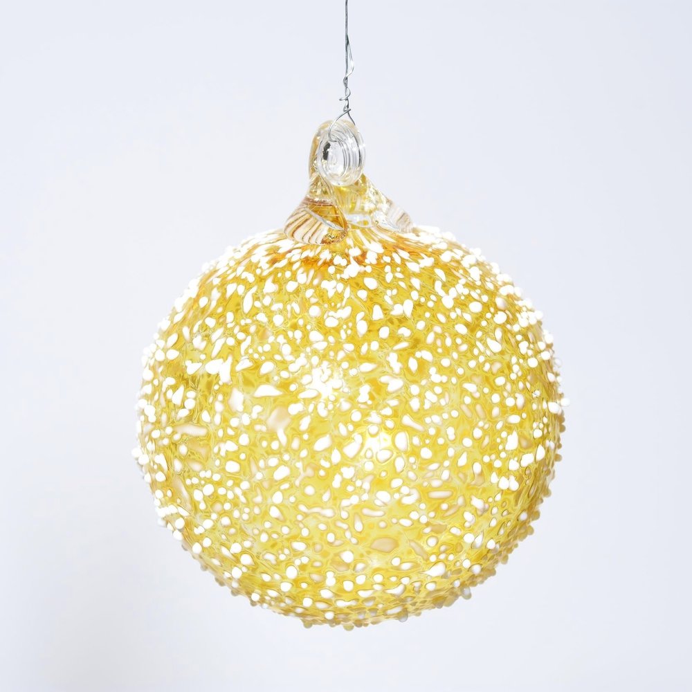 Gold Snowball Ornament