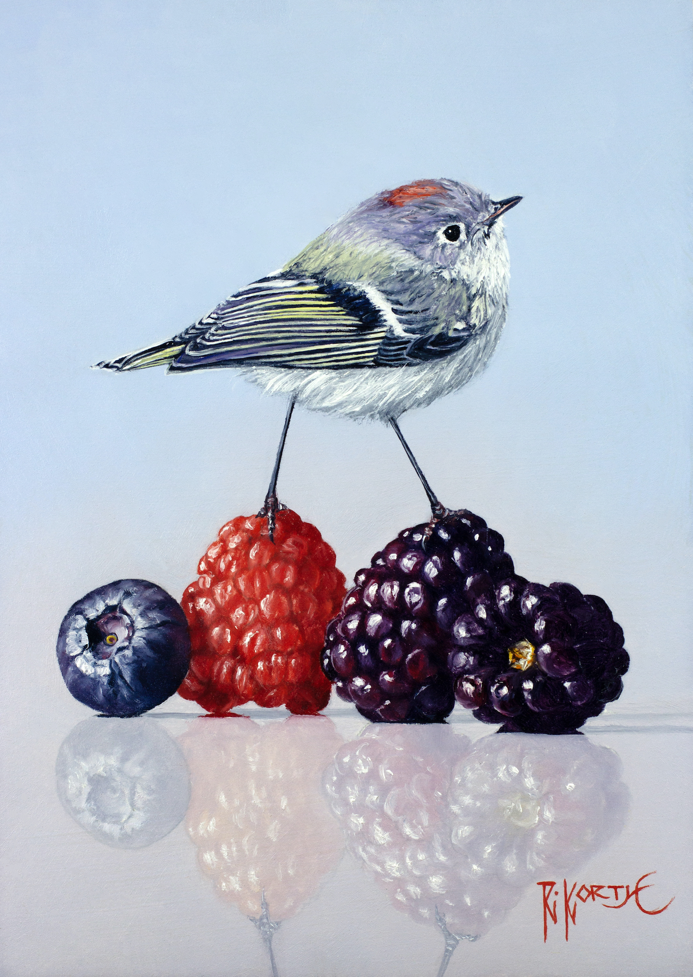 Image for Ruby-Crowned Kinglet & Berries