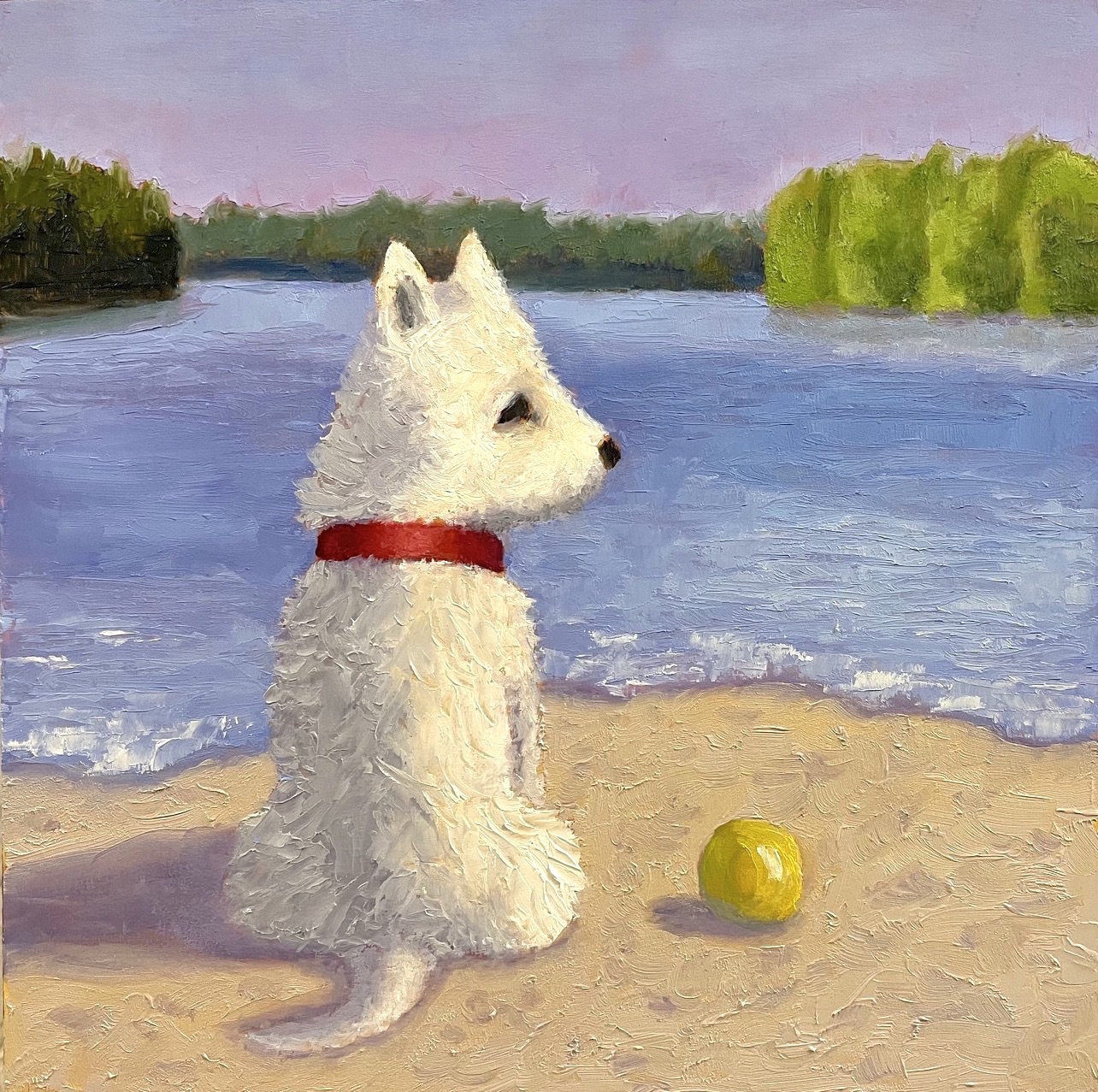 Image of Westie at the Beach by Pat Doherty