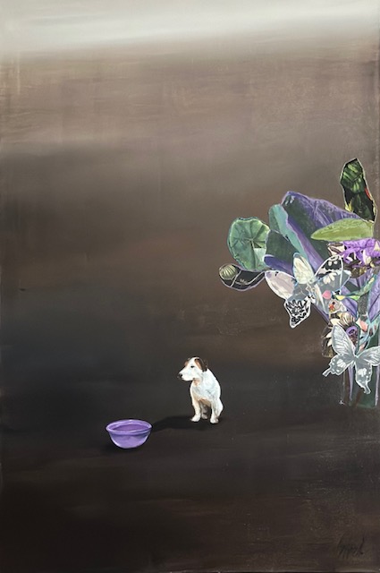 Image of Dog and Butterflies (Interior Series) by Marketa Sivek