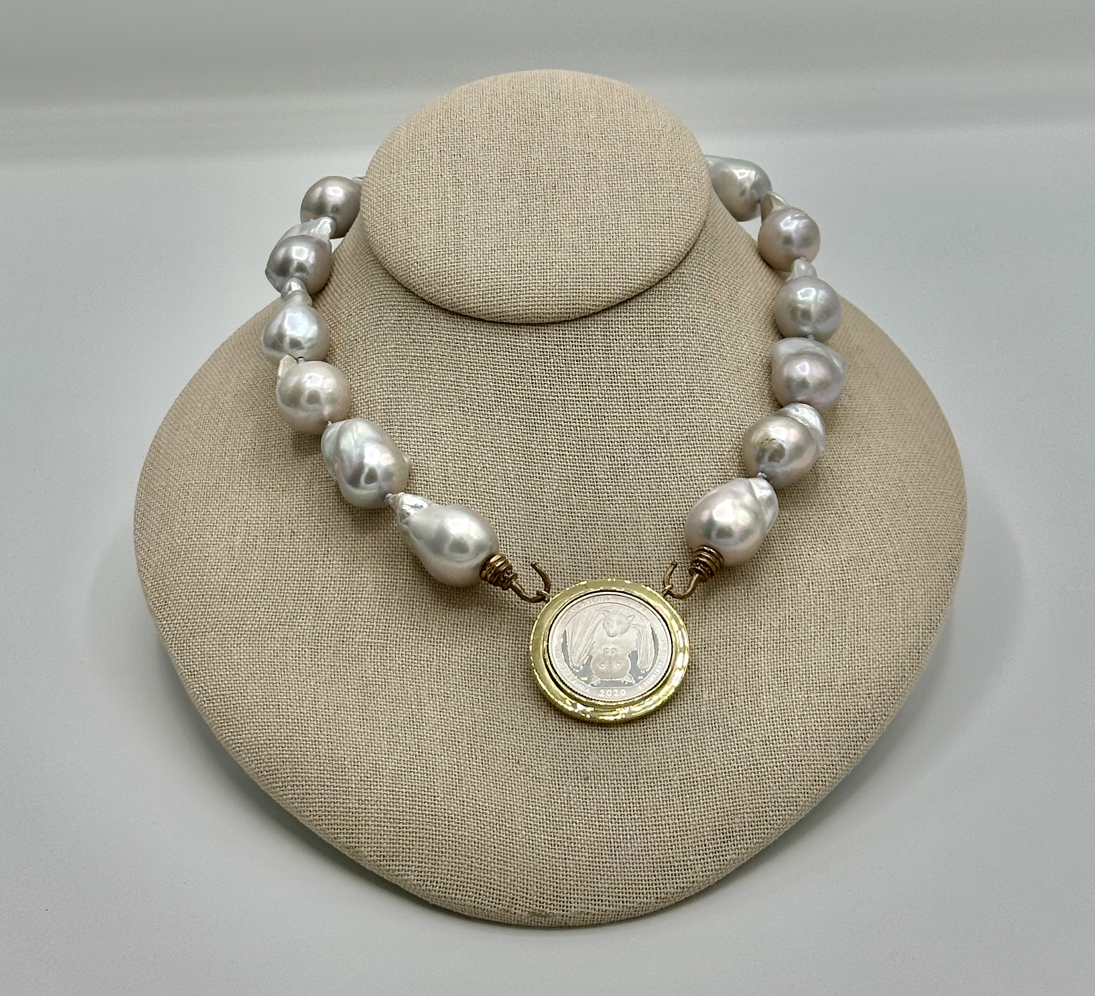 Jumbo Long Baroque Freshwater Pearls on Bronze Hooks