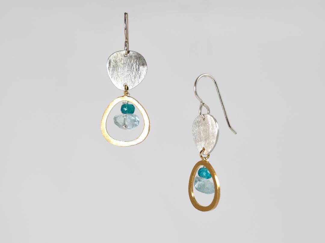 Image of Sterling and Aquamarine Earrings by Barbara Rand