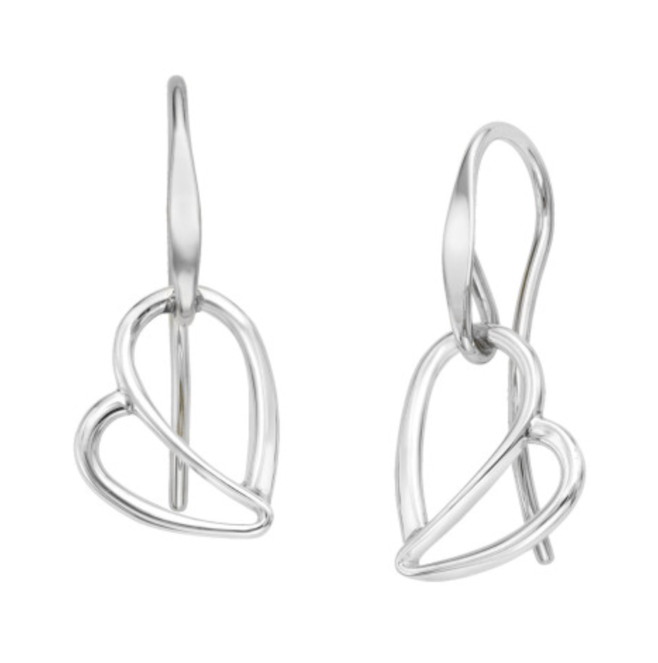 Image of Love You Earrings Sterling, Medium by Ed Levin
