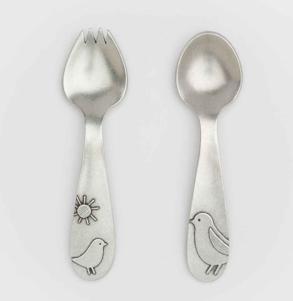 Spork and Spoon Set - Baby and Mother Bird