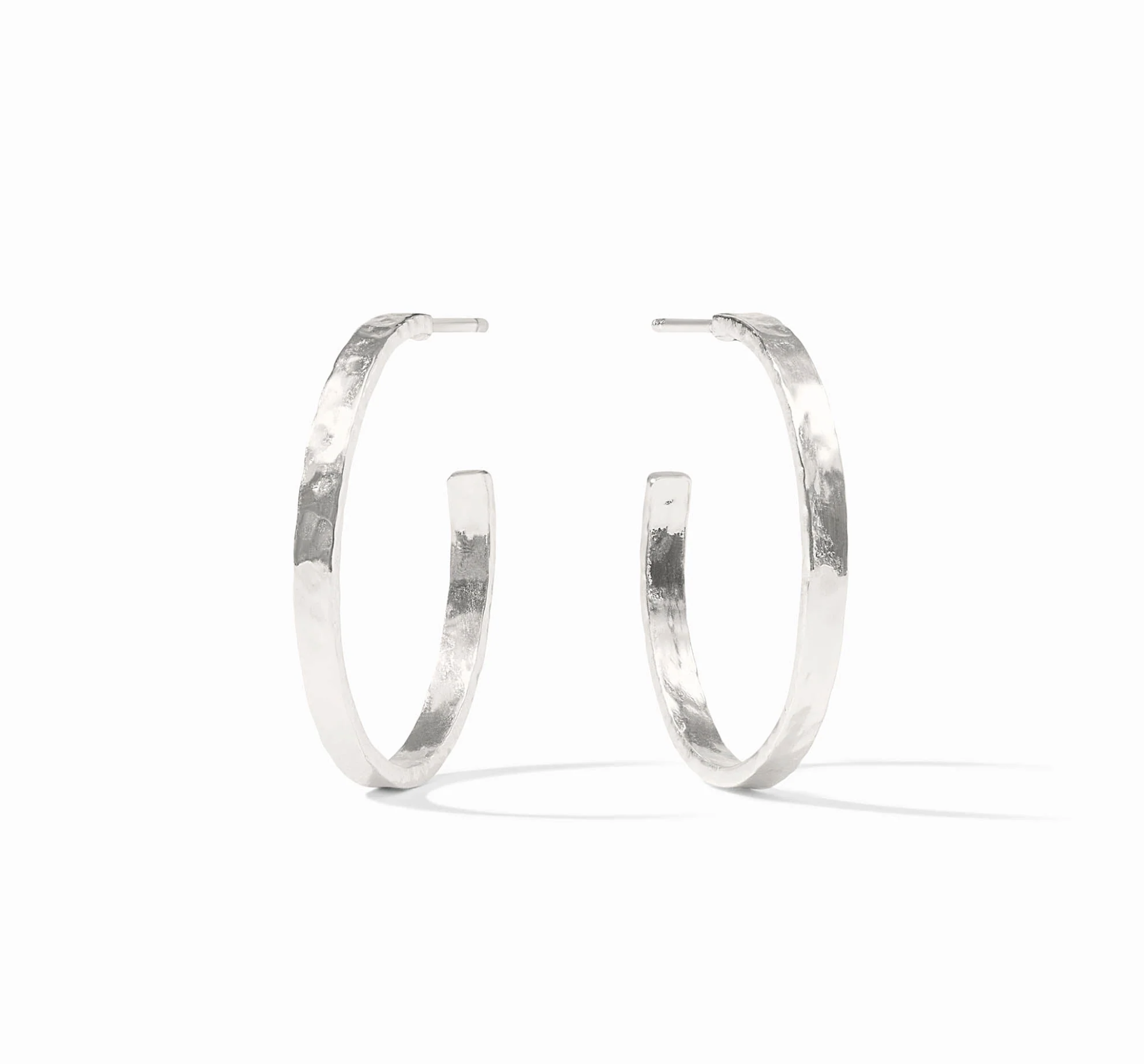 Image of Silver Crescent Hoops - Medium by Julie Vos