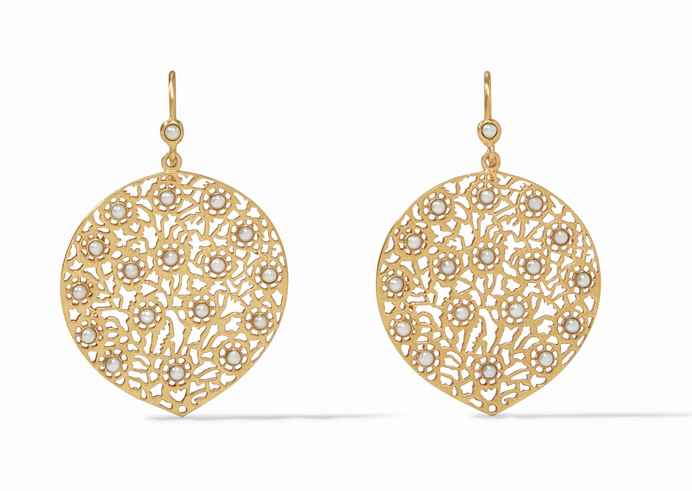 Image of Pearl Peacock Earrings by Julie Vos