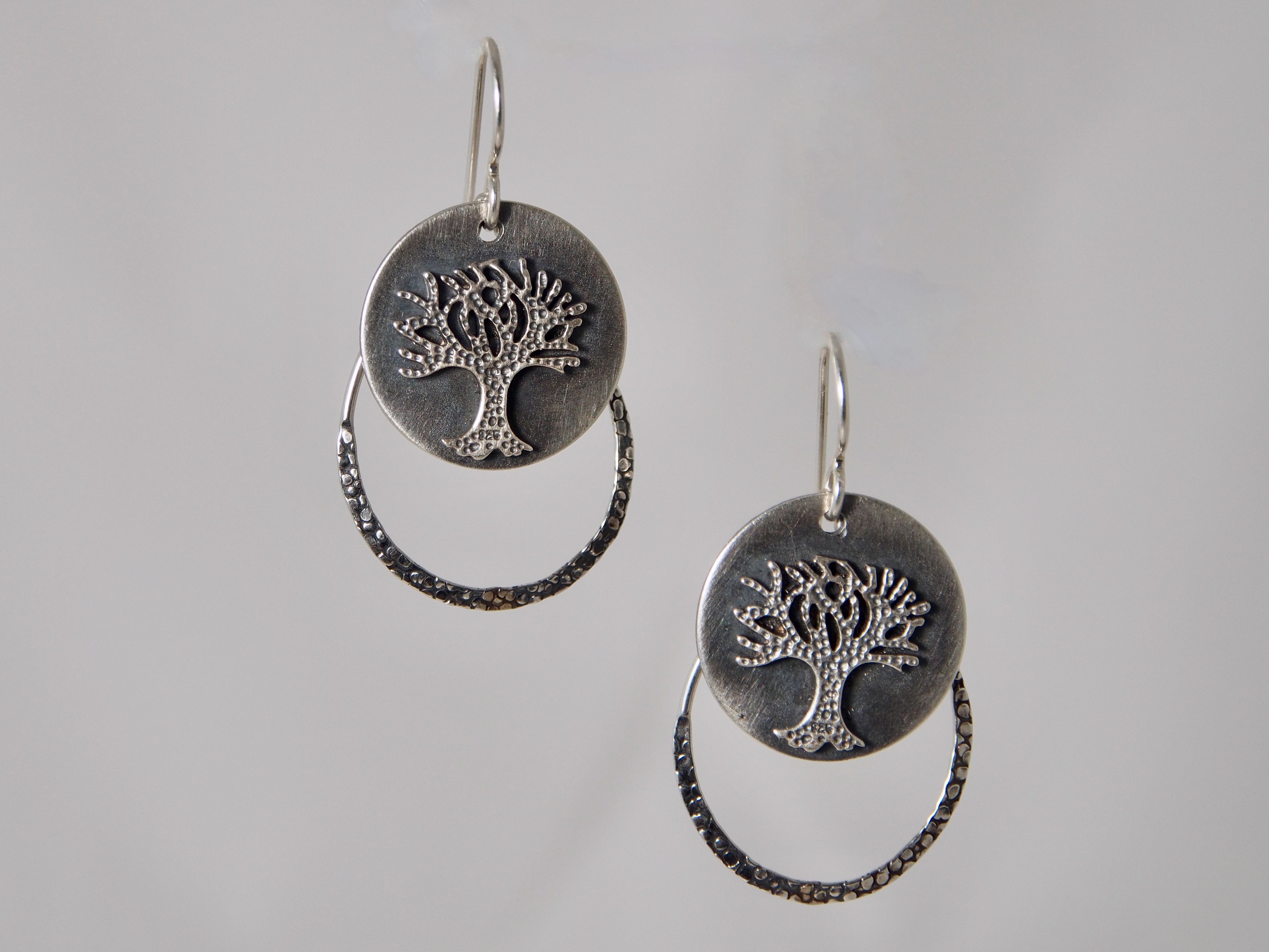 Tree Loop Sterling Earrings