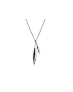 Willow Pendant Sterling and 14k Gold 18