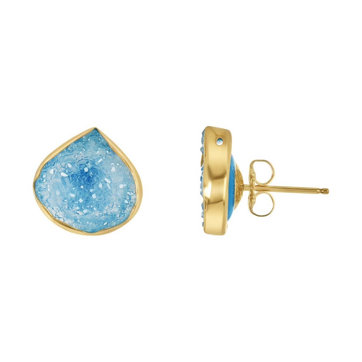 Image of Druzy Studs, Blue by Mabel Chong