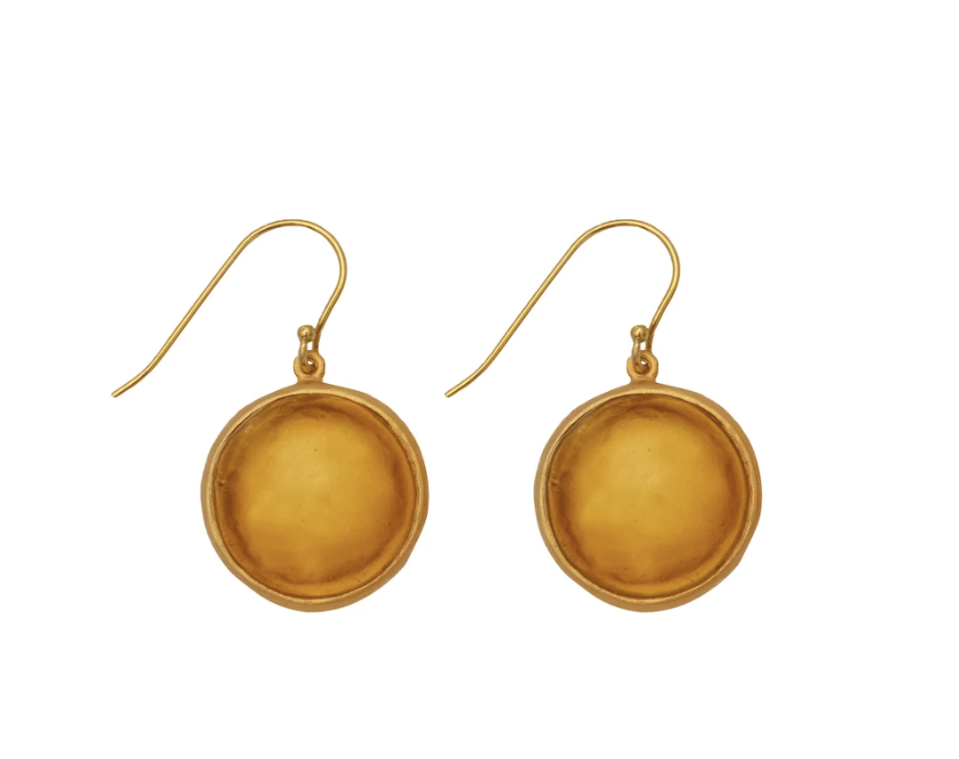 Image of Bubble Dainty Wire Earrings in Amber by Michael Vincent Michaud