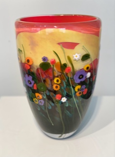 Garden Series Red/Yellow Vase