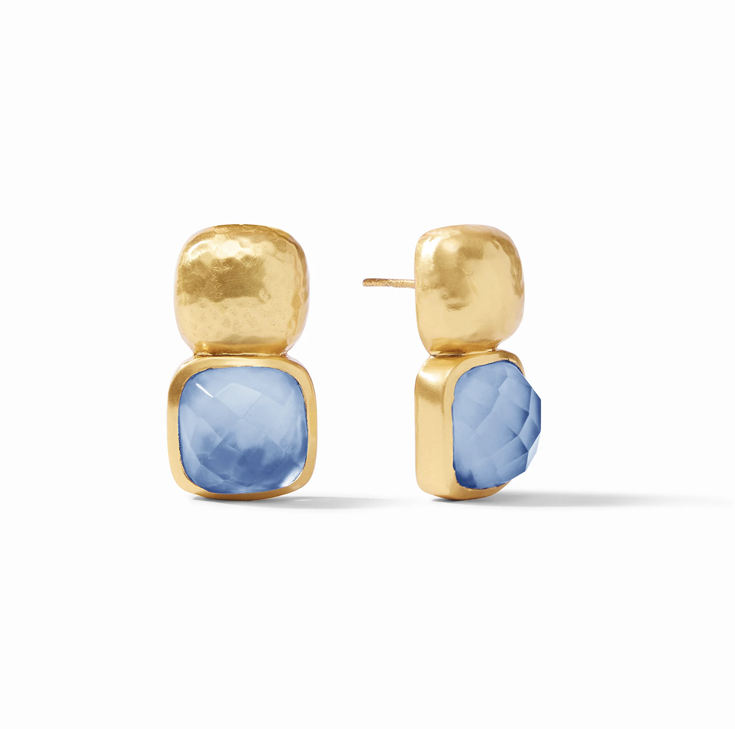 Iridescent Chalcedony Blue Catalina Earrings