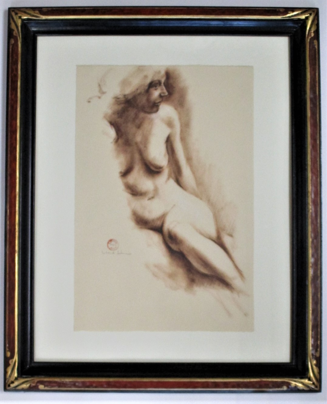 Sitting Nude by  Leland John - Masterpiece Online