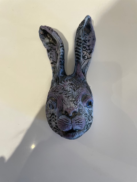 Image 1 for Lavender Blue Rabbit Head Lavender Blue Rabbit Head