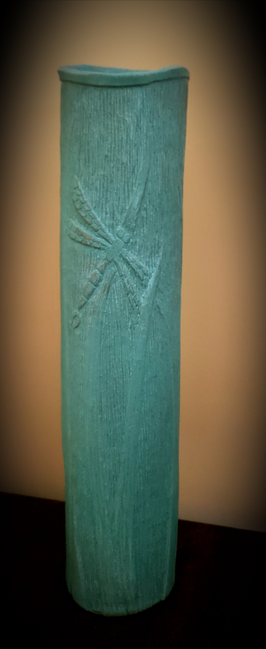 Dragonfly and Reeds Vase
