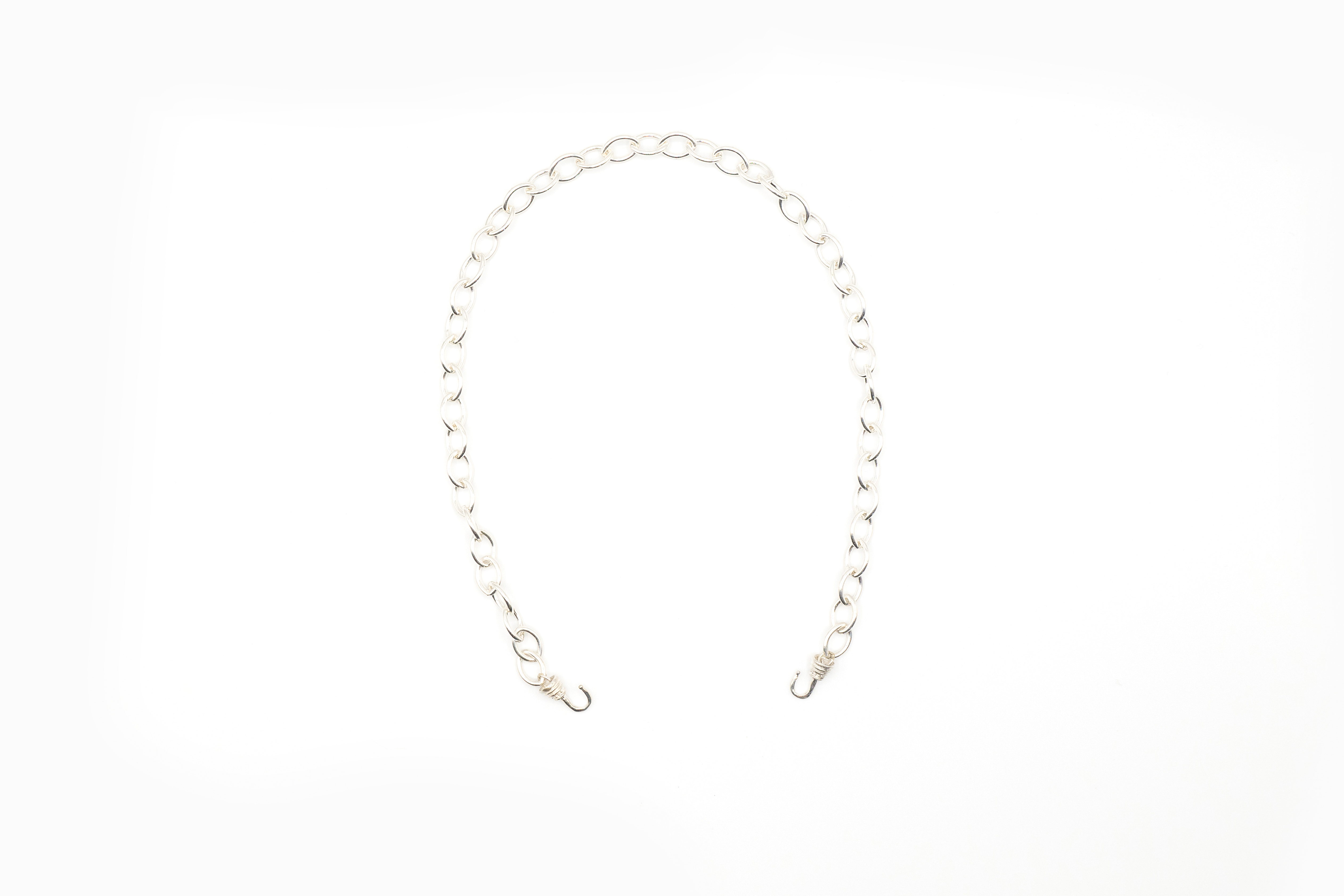 MAB 21-0031 Sterling Chain with Hand Cast Sterling Hooks