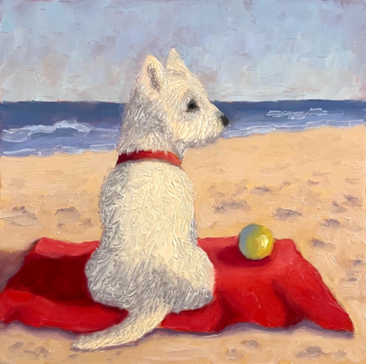 Image of Westie at the Beach by Pat Doherty