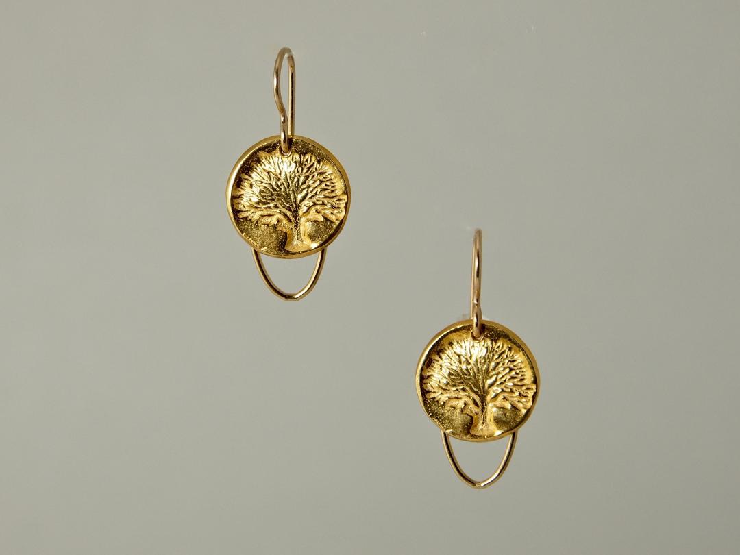 Golden Light Earrings in 22kt Gold Plate