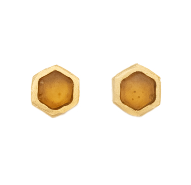 Image of Honeycomb Stud Earrings by Michael Vincent Michaud