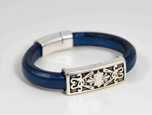 Image of Royal Blue with Silver Side Bracelet by Barbara Rand