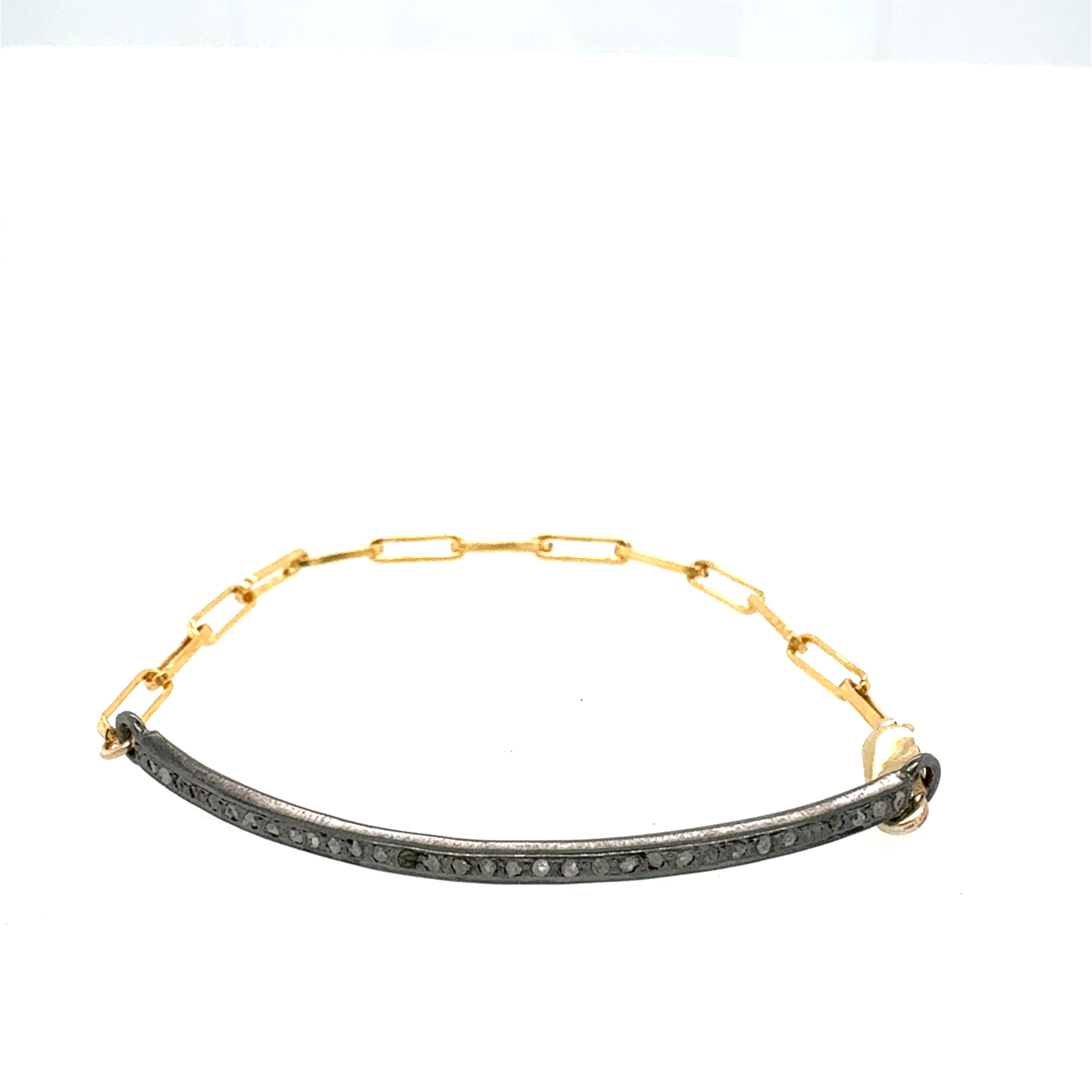 Image of Diamond Curved Bar Bracelet - 14k Gold Fill - Trunk Show by  RACH B Jewelry