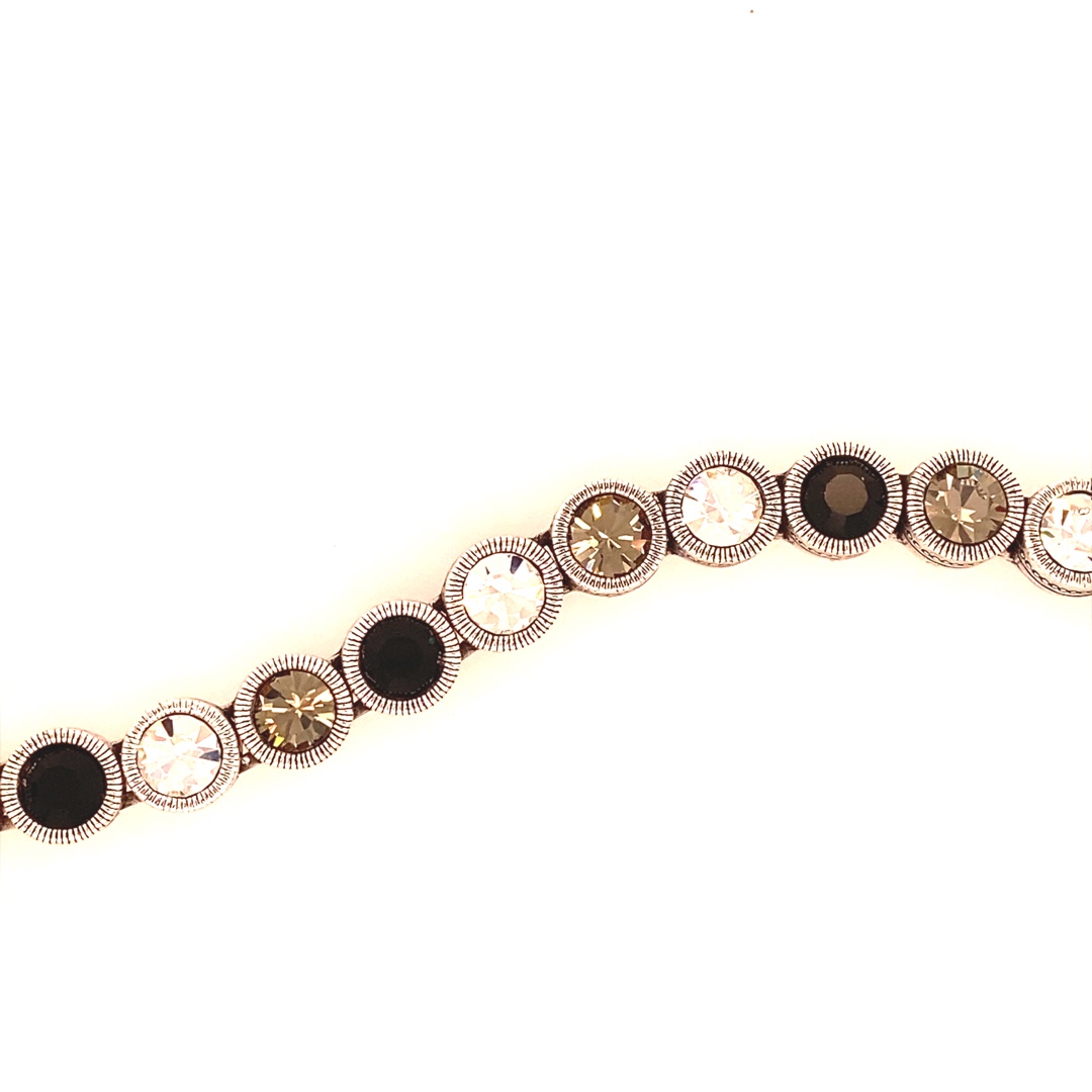 40-Love Bracelet in Silver, Black & White