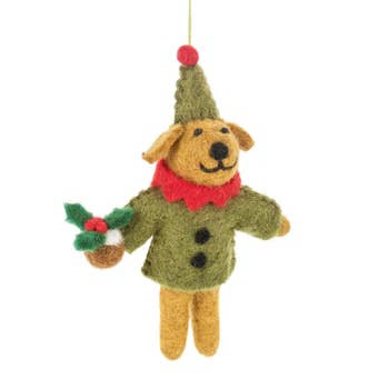 Bernard the Dog - Handmade Felt Ornament