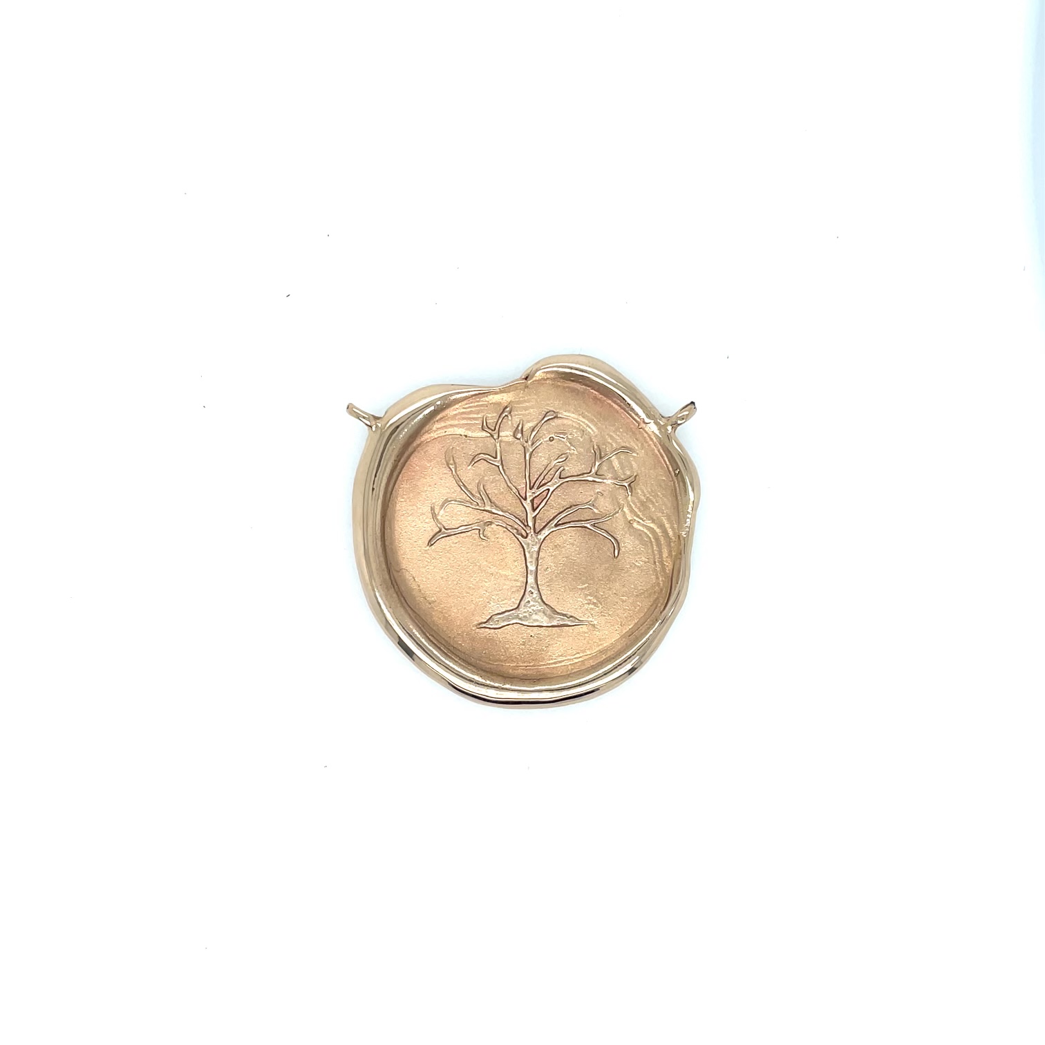 Image of Large Bronze Hand Cast Tree of Legends Centerpiece by Marcia McDonough