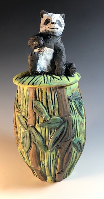 Panda Covered Jar (Endangered Species)