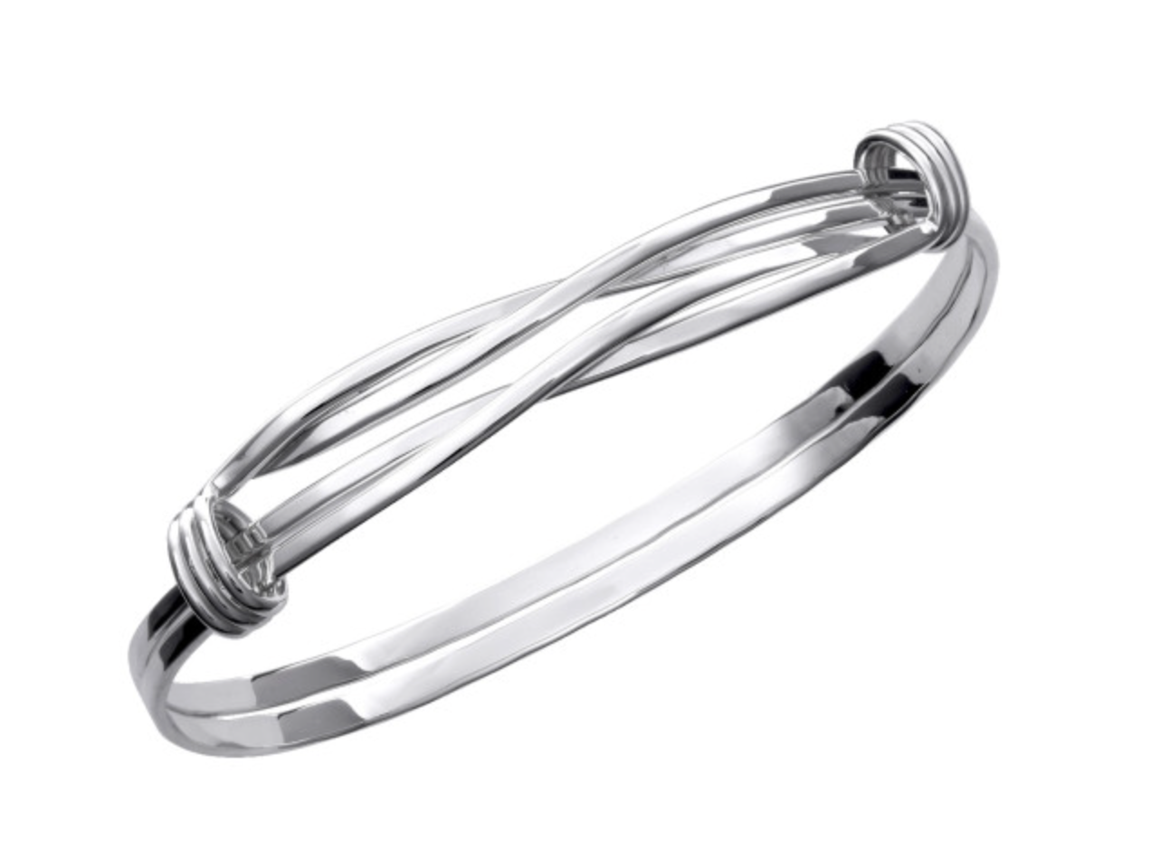 Image of Signature Twist Sterling Bracelet, Ladies L by Ed Levin
