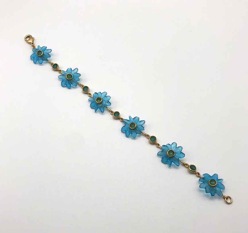 Image 1 for Margarita Bracelet, Bronze and Cast Glass, 7 1/2 Margarita Bracelet, Bronze and Cast Glass, 7 1/2