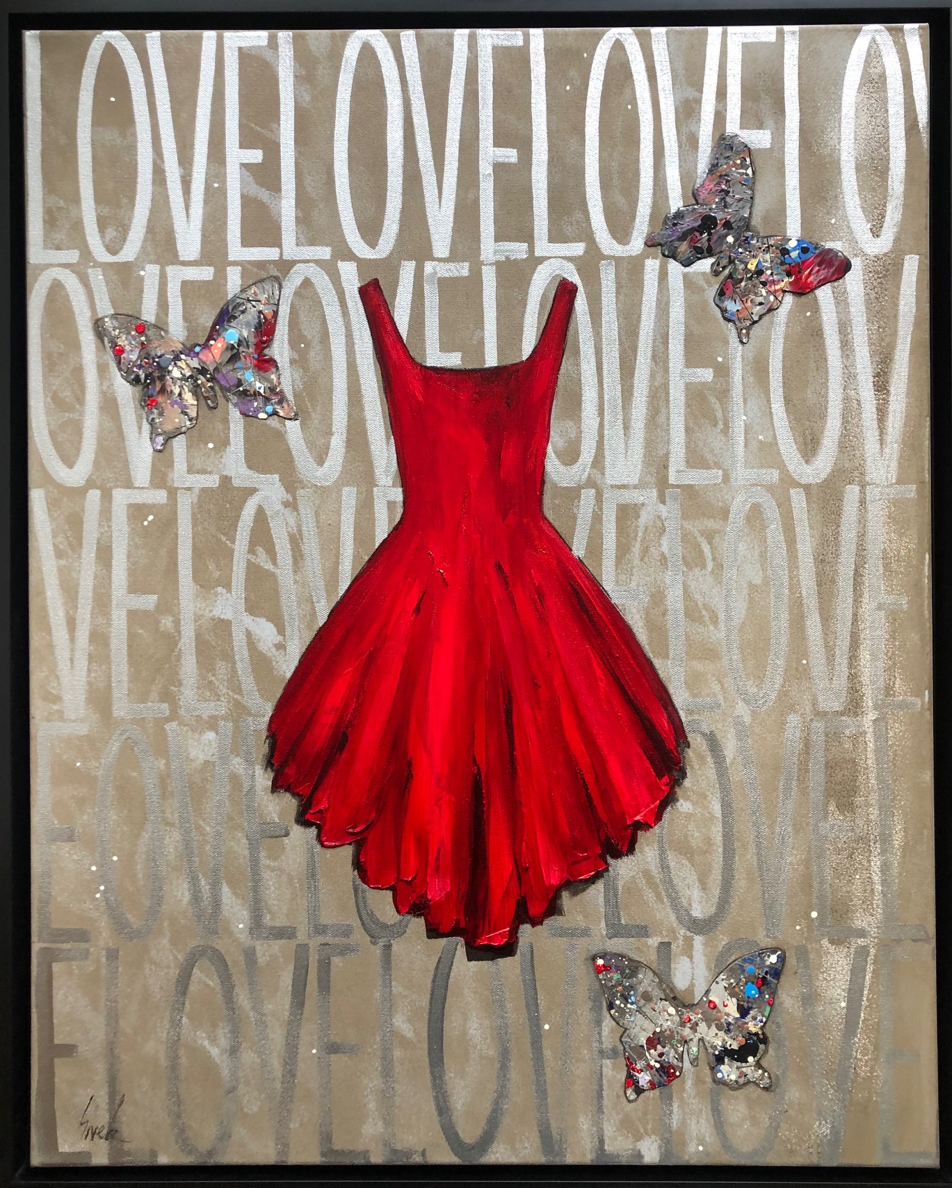 Love Dress (Red Dress/Butterflies)