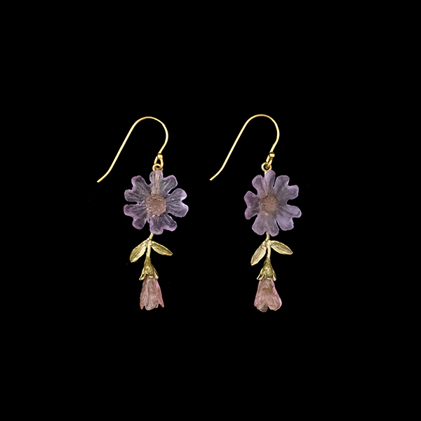 Image of Phlox Wire Drop Earrings by Michael Michaud