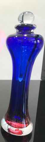 Cobalt-Ruby Perfume Bottle (Tall)