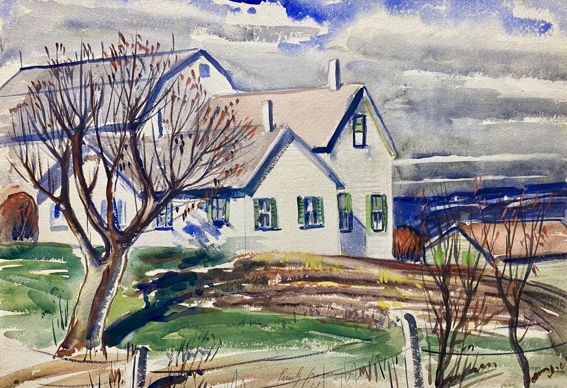 Untitled "White Cottage" by Emily Groom - Gallery Of Wisconsin Art